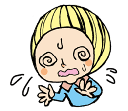 Girl chicorian of the blond hair sticker #8785772