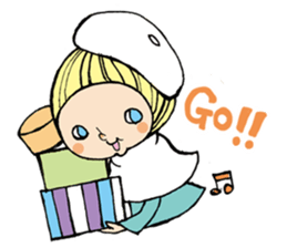 Girl  chicorian of the blond hair sticker #8785774