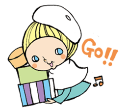 Girl chicorian of the blond hair sticker #8785774