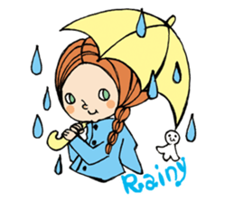 Girl  chicorian of the blond hair sticker #8785778