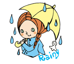 Girl chicorian of the blond hair sticker #8785778