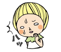 Girl  chicorian of the blond hair sticker #8785779