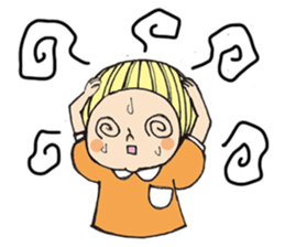 Girl  chicorian of the blond hair sticker #8785781