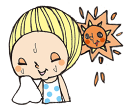 Girl  chicorian of the blond hair sticker #8785782