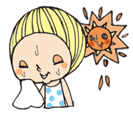 Girl chicorian of the blond hair sticker #8785782