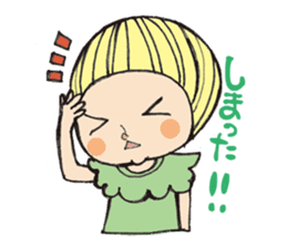 Girl chicorian of the blond hair sticker #8785786