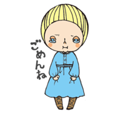 Girl  chicorian of the blond hair sticker #8785787