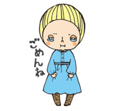 Girl chicorian of the blond hair sticker #8785787