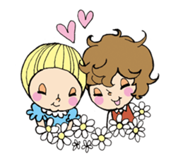 Girl  chicorian of the blond hair sticker #8785790