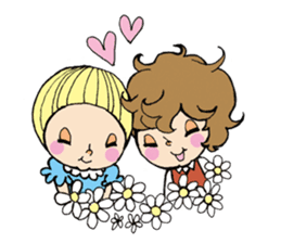 Girl chicorian of the blond hair sticker #8785790