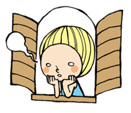 Girl  chicorian of the blond hair sticker #8785792