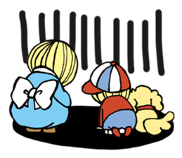 Girl  chicorian of the blond hair sticker #8785793