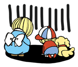 Girl chicorian of the blond hair sticker #8785793