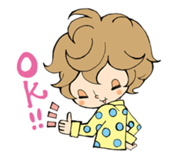 Girl  chicorian of the blond hair sticker #8785794