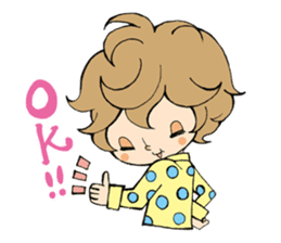 Girl chicorian of the blond hair sticker #8785794