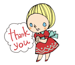 Girl  chicorian of the blond hair sticker #8785796