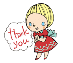 Girl chicorian of the blond hair sticker #8785796