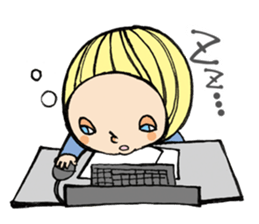 Girl  chicorian of the blond hair sticker #8785798