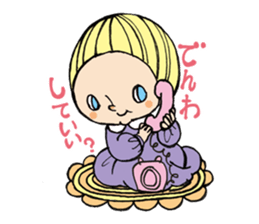 Girl  chicorian of the blond hair sticker #8785799