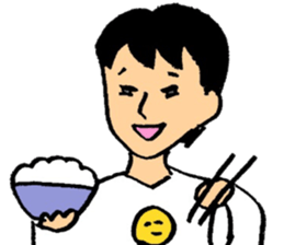 Man and woman of marked sticker #8785891