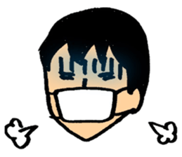 Man and woman of marked sticker #8785894