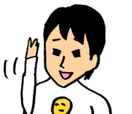 Man and woman of marked sticker #8785895