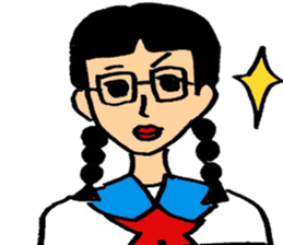 Man and woman of marked sticker #8785897