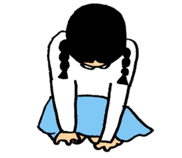 Man and woman of marked sticker #8785900