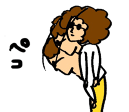 Man and woman of marked sticker #8785910