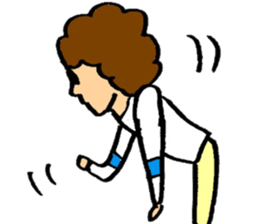 Man and woman of marked sticker #8785911