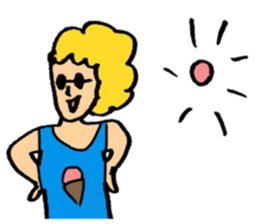 Man and woman of marked sticker #8785913