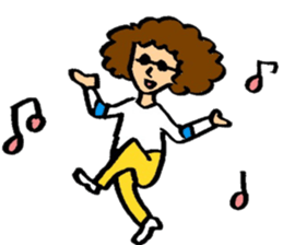 Man and woman of marked sticker #8785919