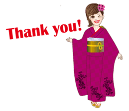 A beautiful Lady in Kimono dress sticker #8785973