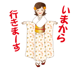 A beautiful Lady in Kimono dress sticker #8785981