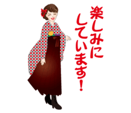 A beautiful Lady in Kimono dress sticker #8785983