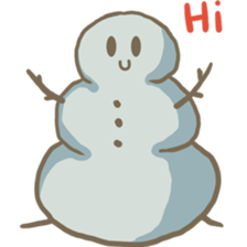 Adorable snowman sticker #8786242