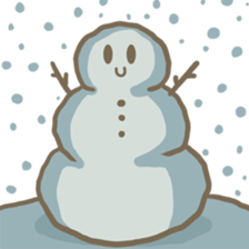Adorable snowman sticker #8786251