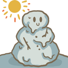 Adorable snowman sticker #8786252