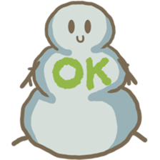 Adorable snowman sticker #8786253