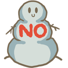 Adorable snowman sticker #8786254