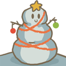 Adorable snowman sticker #8786261