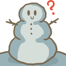 Adorable snowman sticker #8786265