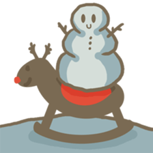 Adorable snowman sticker #8786268