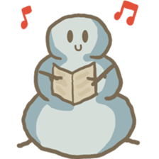 Adorable snowman sticker #8786269
