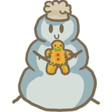 Adorable snowman sticker #8786270