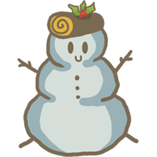 Adorable snowman sticker #8786271
