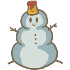 Adorable snowman sticker #8786273
