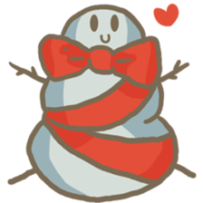 Adorable snowman sticker #8786274