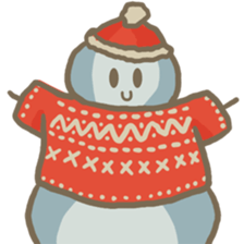 Adorable snowman sticker #8786279