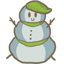Adorable snowman sticker #8786280
